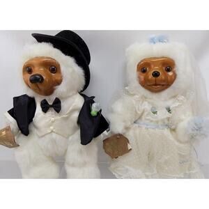 Vintage 1986 Robert Raikes Bears Bride and Groom Allyson and Gregory